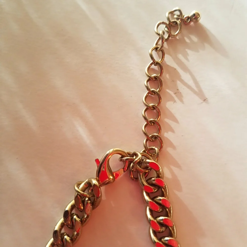 Egyptian Style Gold Tone Chain Link Necklace Costume Jewelry - Picture 8 of 10